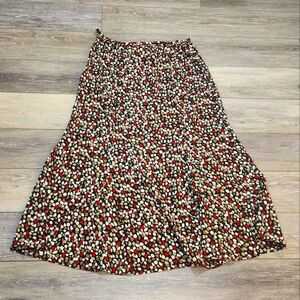 Kathie Lee Vintage Stylish Multicolor Polka Dot Skirt Size 12
